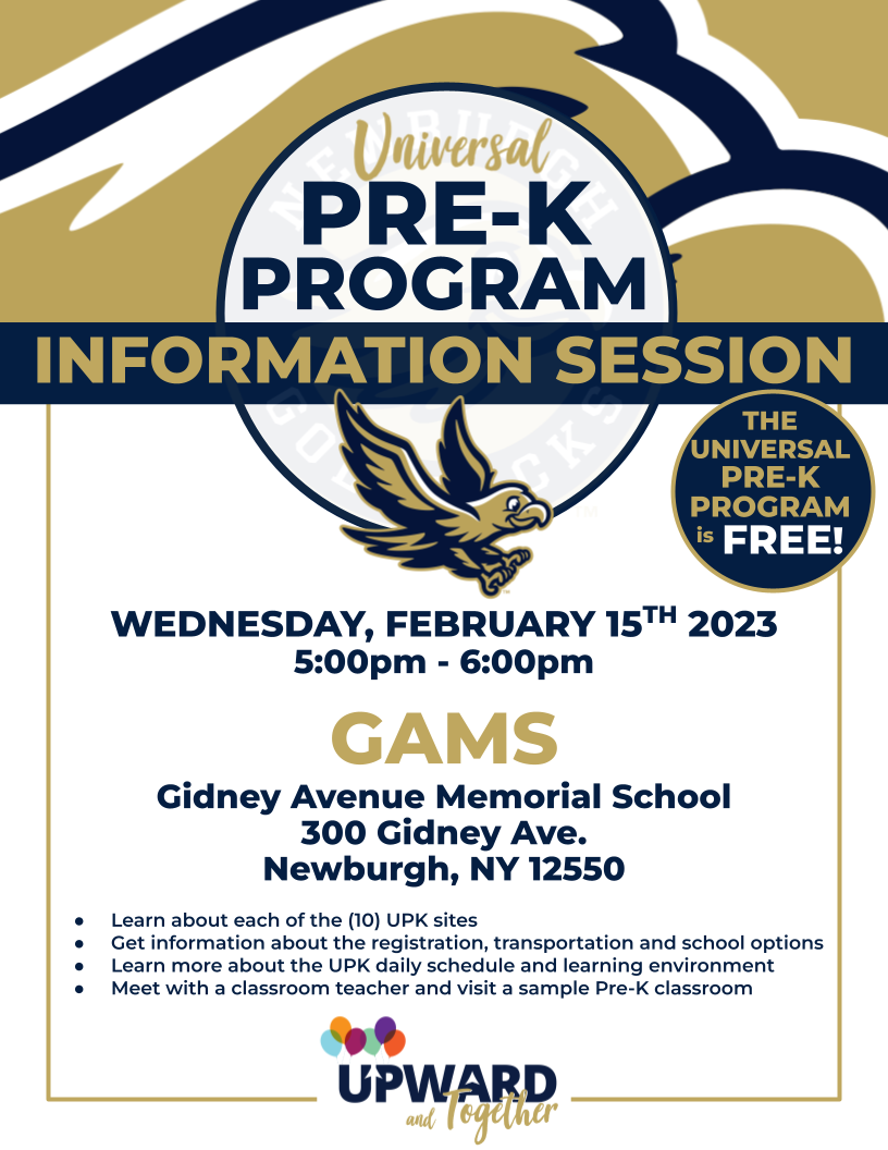YOU'RE INVITED! COME LEARN ABOUT THE UNIVERSAL PREK PROGRAM! News NECSD